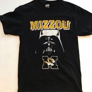 University of Missouri Sz S T-Shirt Black NCAA By KA Star Wars Mizzou Tigers